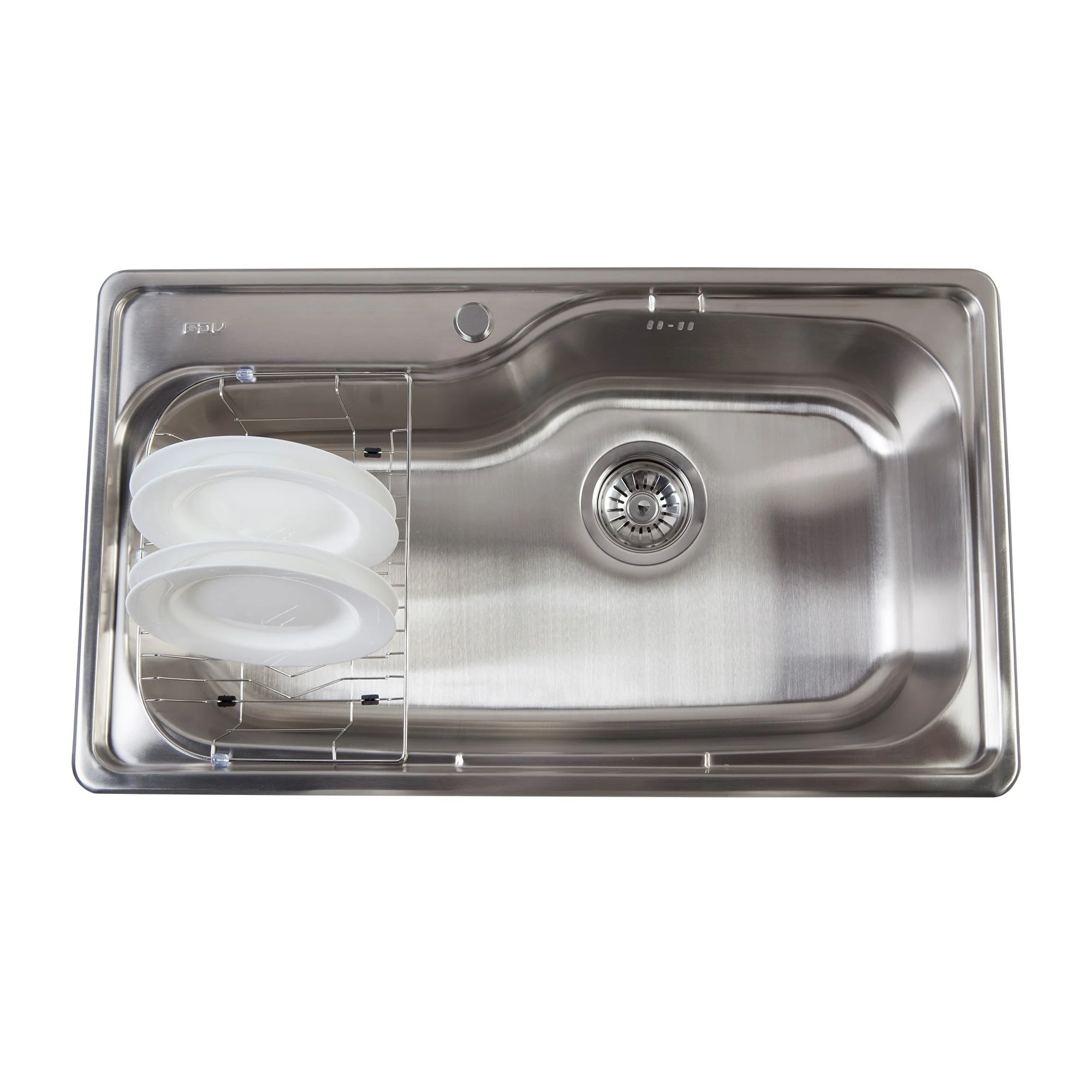 Lavaplatos Sobre Cubierta Acero Inox Big Aqua 1C FDV - Imagen 5