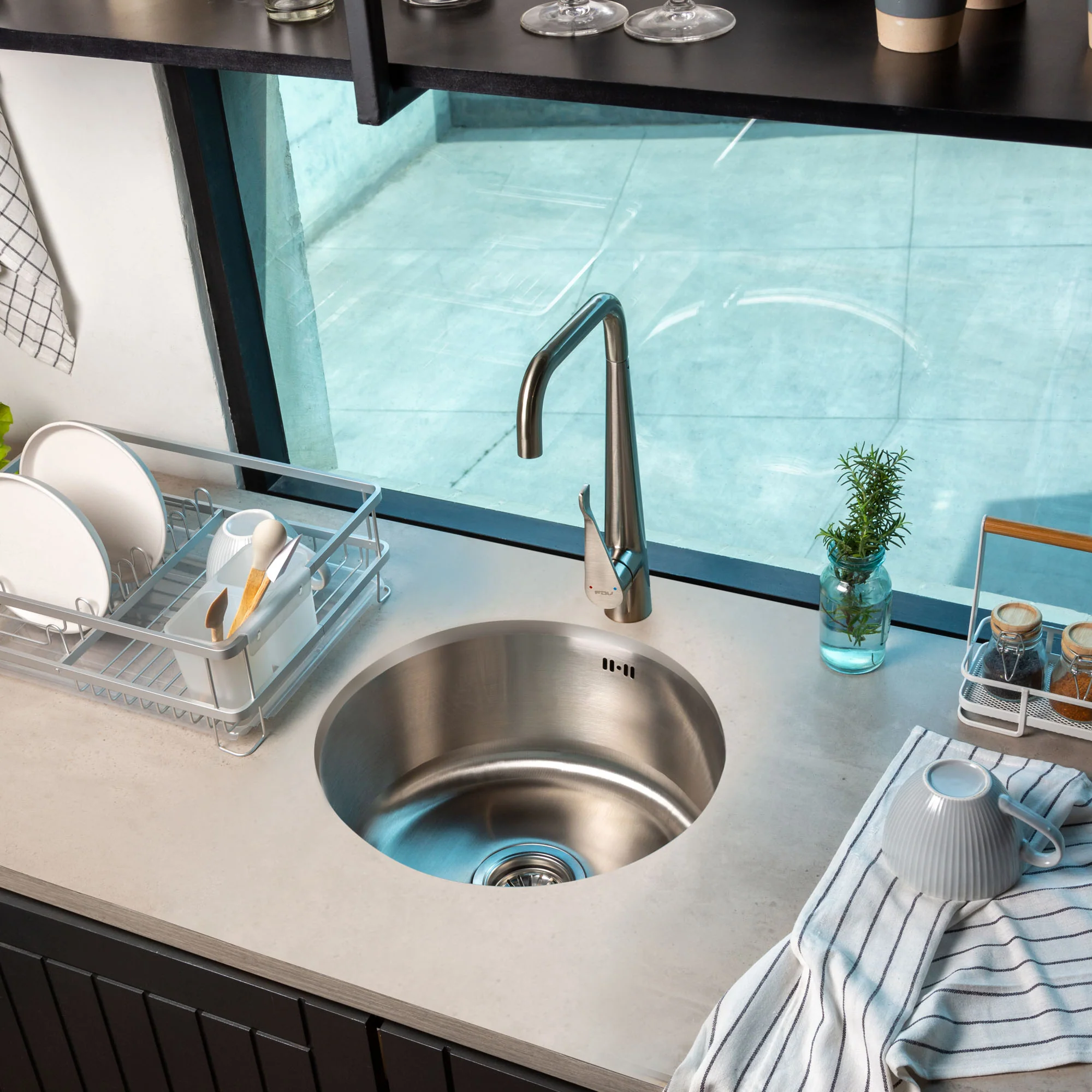 Lavaplatos Bajo Cubierta Acero Inox Circus 1C FDV - Imagen 2