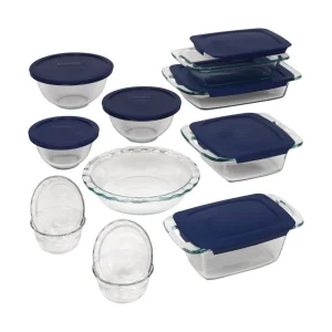 Set de 7 Contenedores de Vidrio + 5 Moldes de Vidrio Easy Grab Pyrex