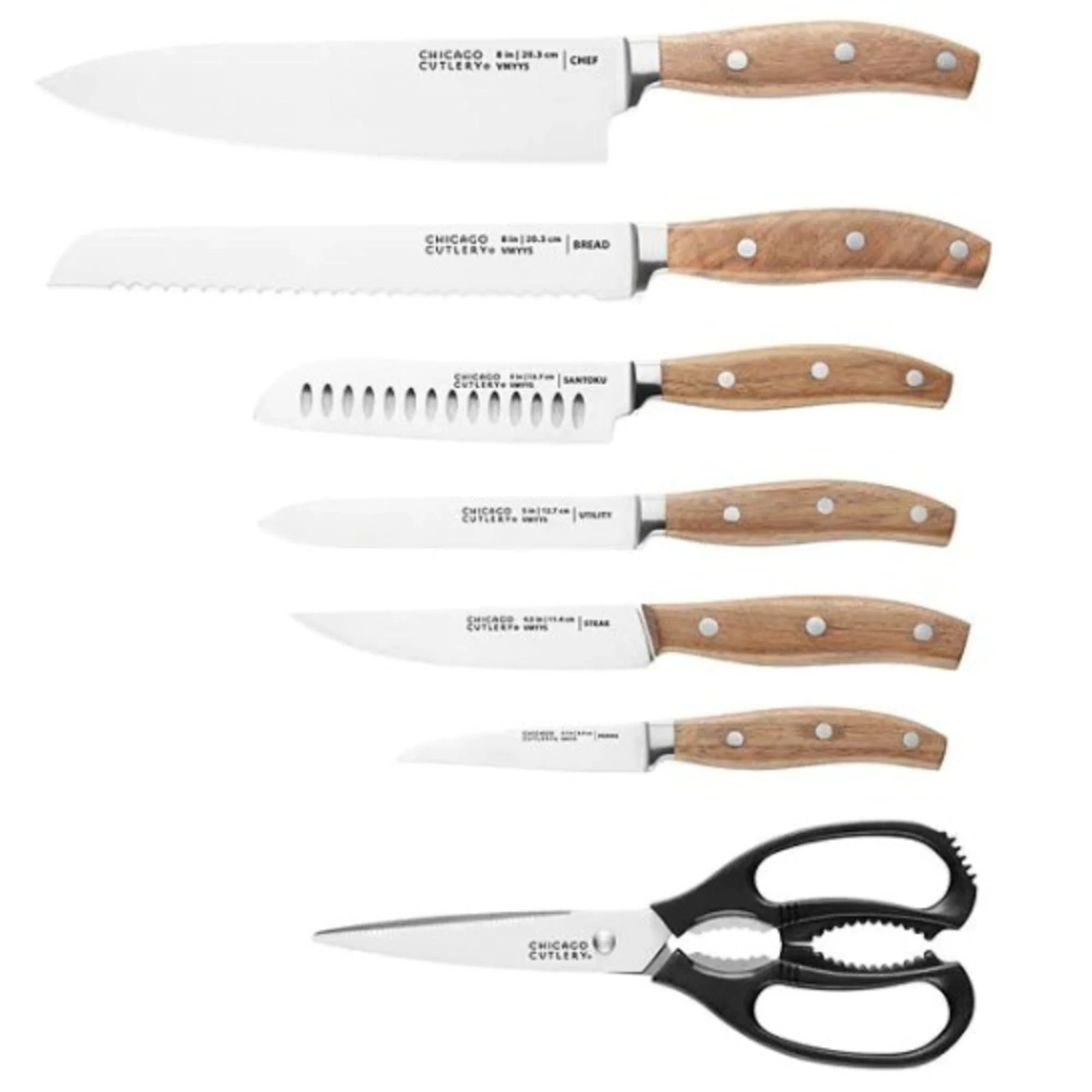 Box Set Cuchillos Precision Cut Walnut 13 Pzs - Imagen 3