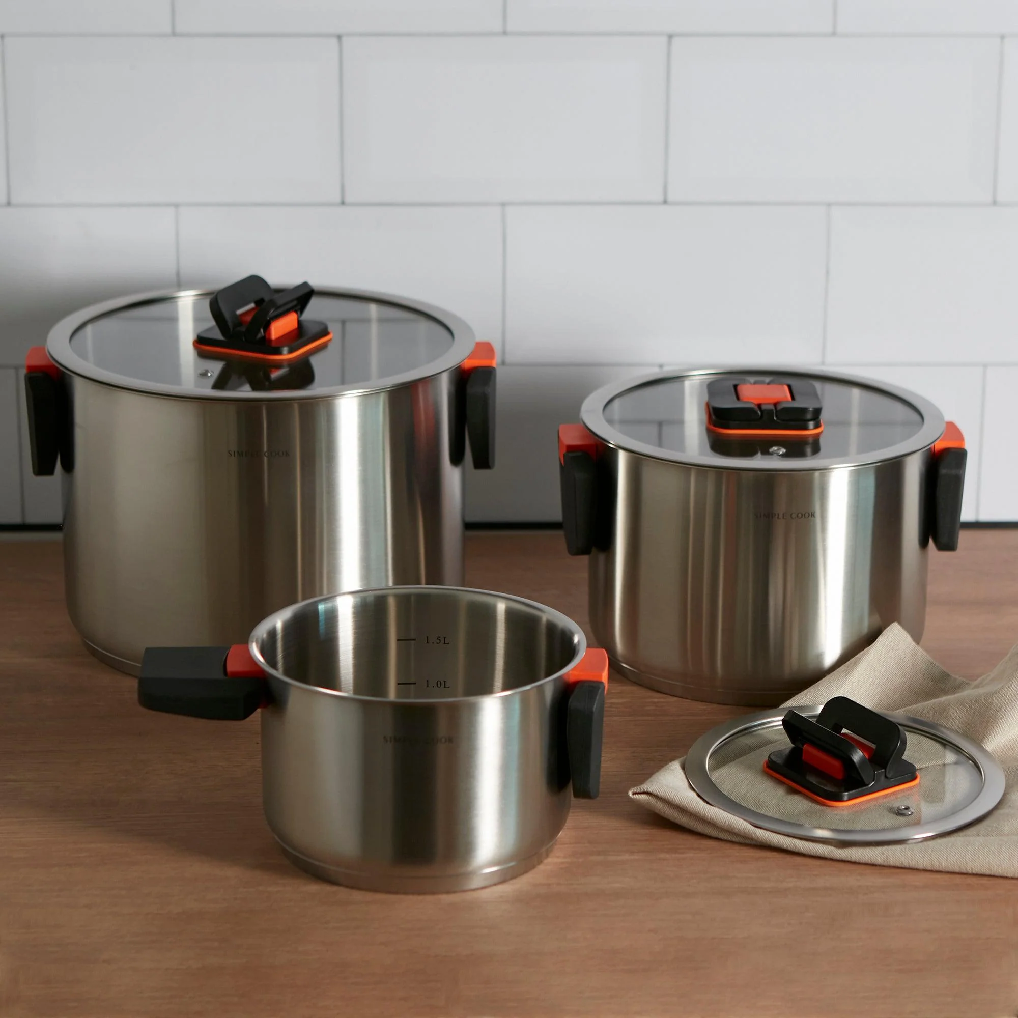 Set de Ollas Lyon 6 Pzs Simple Cook - Imagen 7