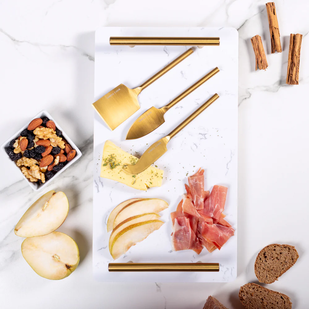 Set Tabla De Aperitivo Element + 3 Cuchillos Simple Cook - Imagen 4