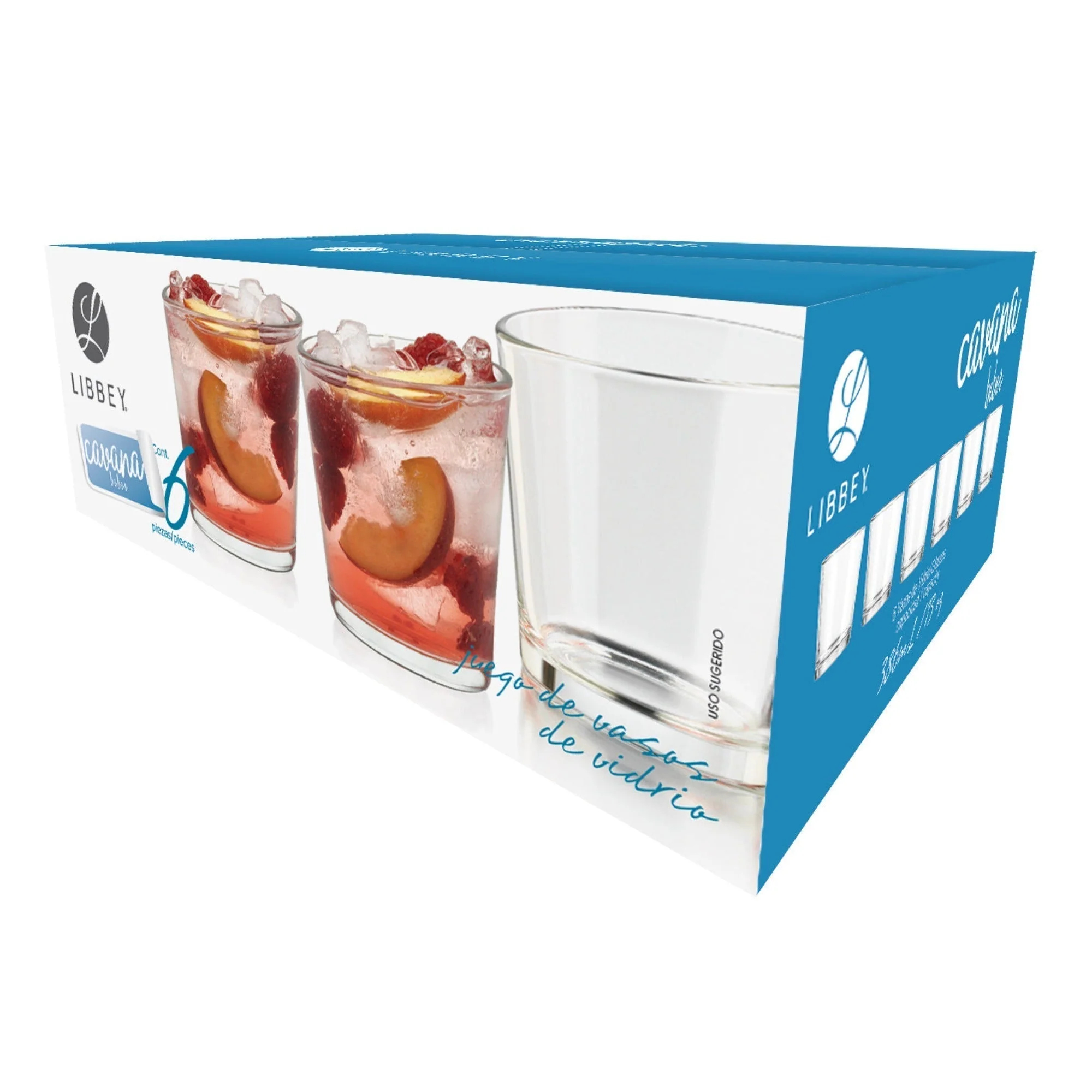 Set 6 Vasos Cavanas Cortos 386 Ml Libbey - Imagen 3