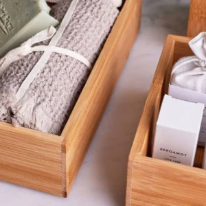 Caja Organizadora De Bambú Con Agarre Box Sweden