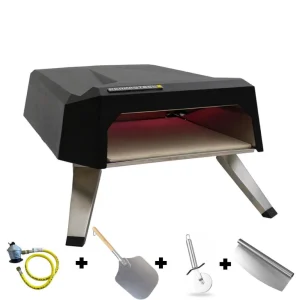 Horno Pizza A Gas + Pala + Cortador + Rodela Permasteel