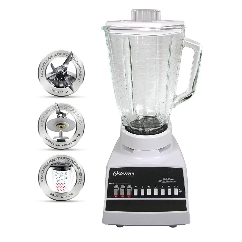 Licuadora De 10 Velocidades Blanca Oster - Imagen 4
