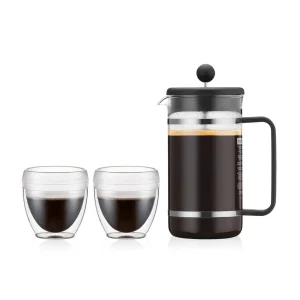 Prensa Francesa Bistro con 2 Vasos Bodum