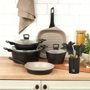Kit Batería Cocina 8 Pzs + Set 12 Utensilios Simplit