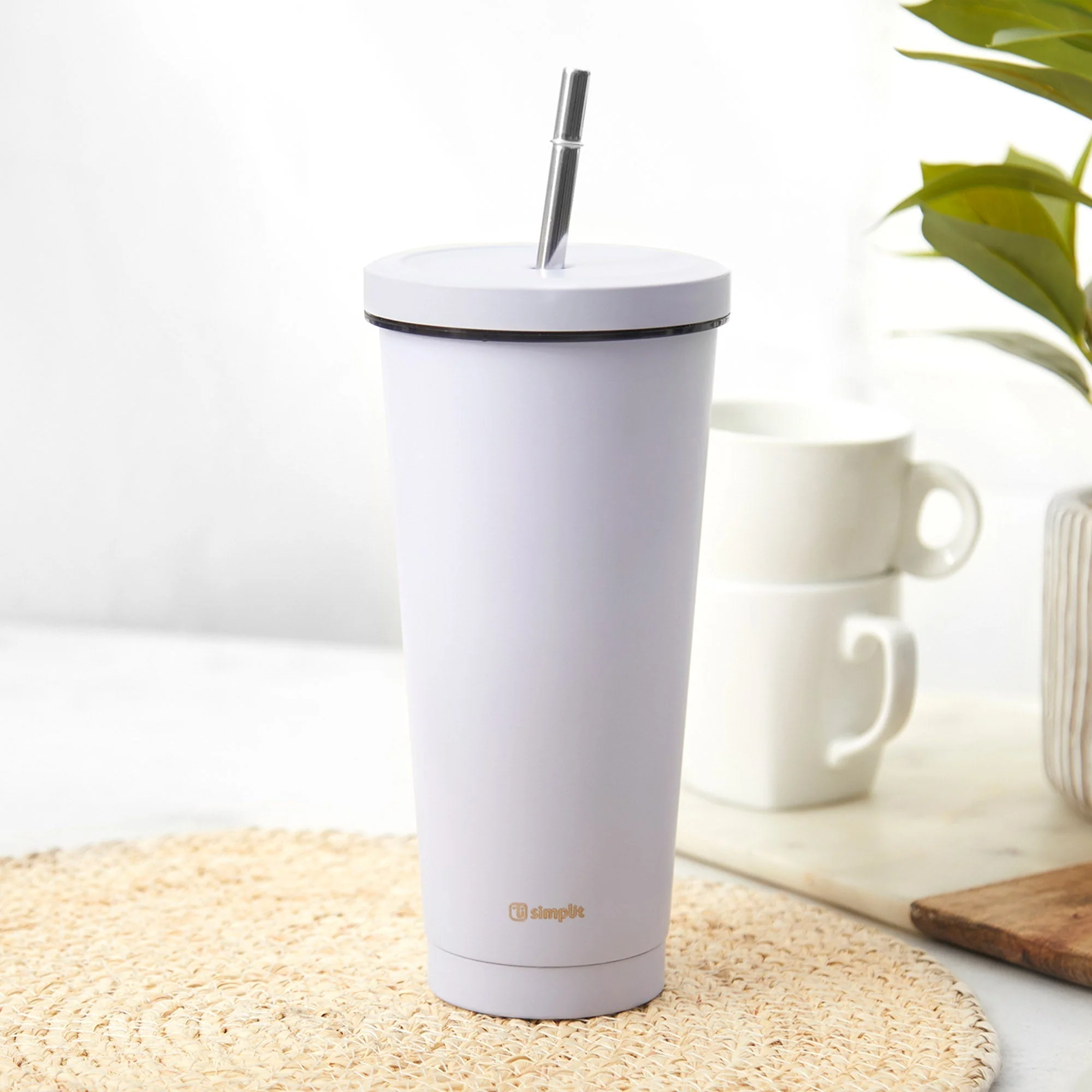 Vaso Térmico Tumbler 750ml Tapa y Bombilla Simplit