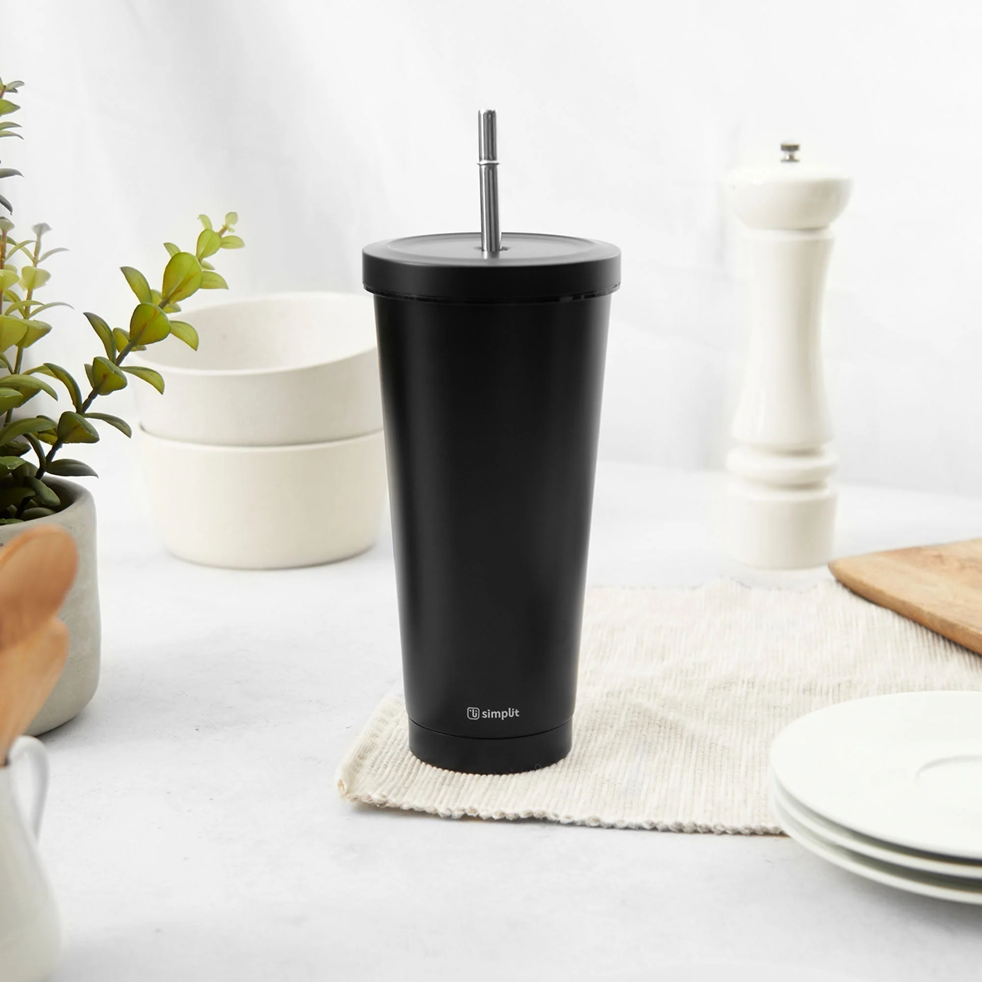 Vaso Térmico Tumbler 750ml Tapa y Bombilla Simplit - Imagen 3