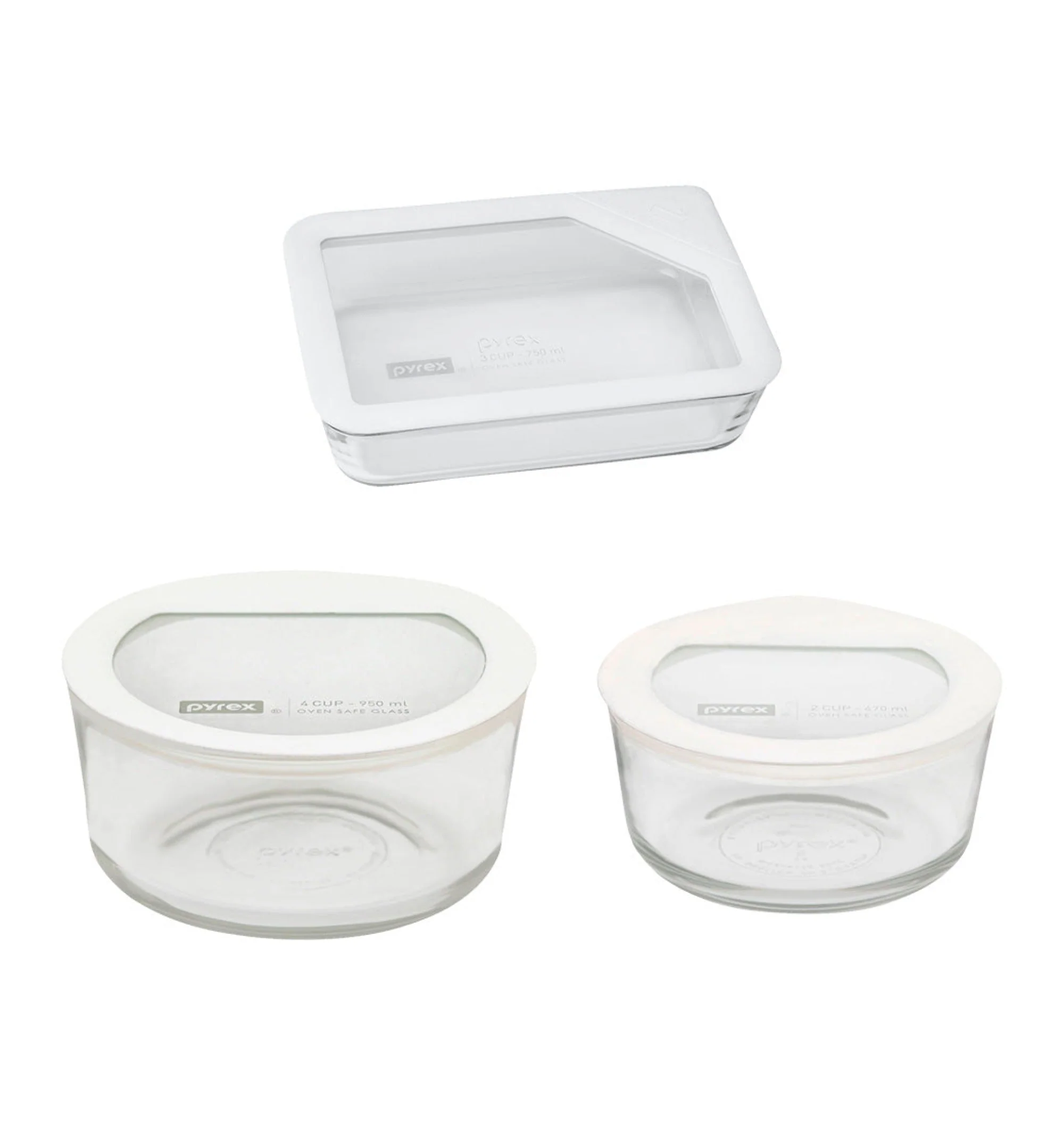 Set 3 Contenedores de Vidrio Ultimate Pyrex