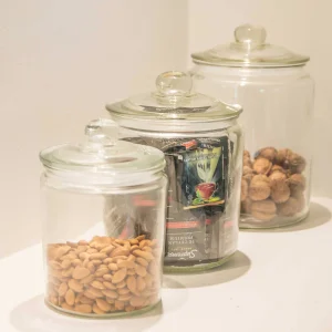 Set 3 Frascos Vidrio Sello Hermético Decoexpress