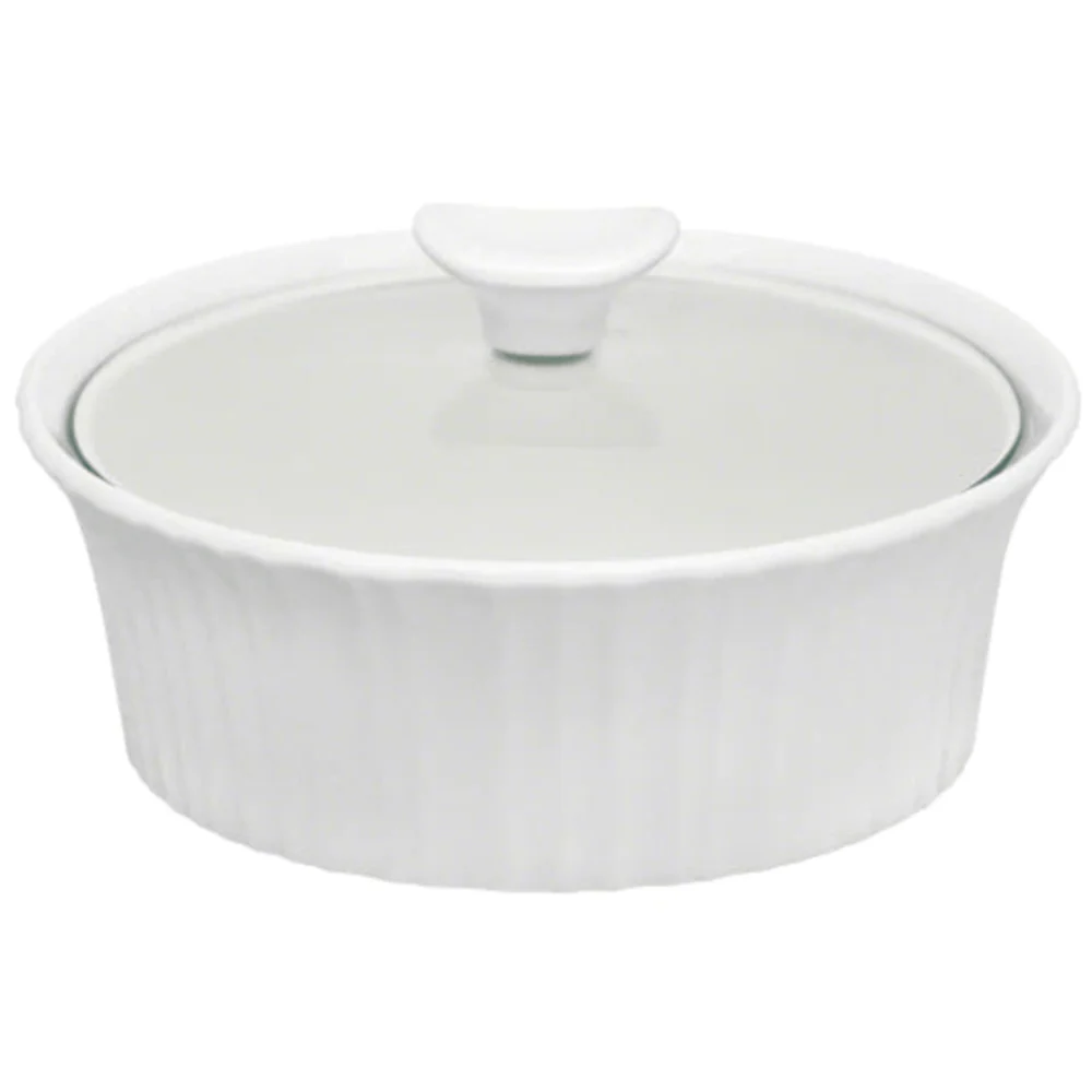 Fuente Circular Con Tapa Vidrio 1.4 Lts Corningware