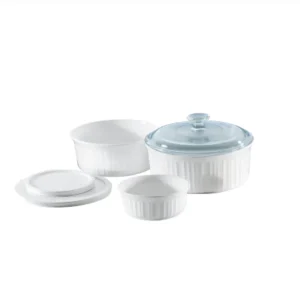 Set Fuentes Circulares French White 6 Pzs Corningware