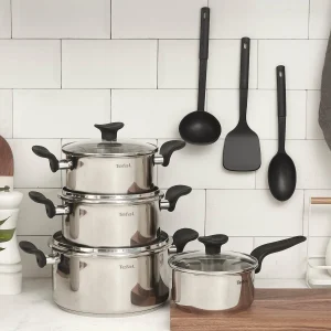 Bateria De Cocina Acero Inoxidable Primary 11 PCS Tefal