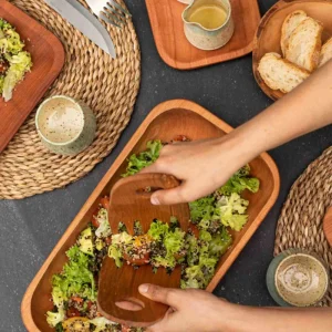 Fuente Rectangular Rauli S 36X20X5 Cm Milenaria Alerce