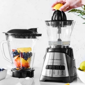 Licuadora y Exprimidora 58149-CL Vaso de Vidrio 1.5 Lts