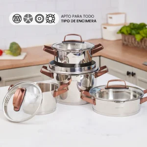 Batería Niza Cobre 8 Pzs Simple Cook