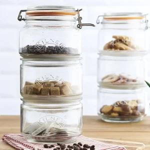Set 3 Frascos Redondos Apilables Kilner