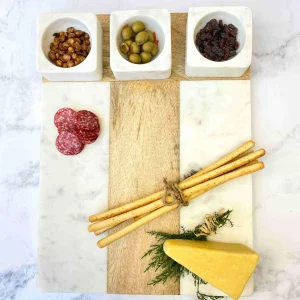 Tabla Verona de Mármol con Cuencos