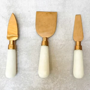 Cuchillos Queso Cobre Mármol