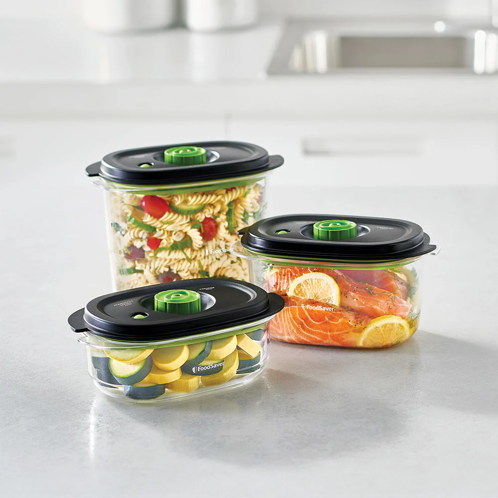 Pack Contenedores Marinador 700 ml, 1.2 lt y 1.8 lt FFC026X Food Saver