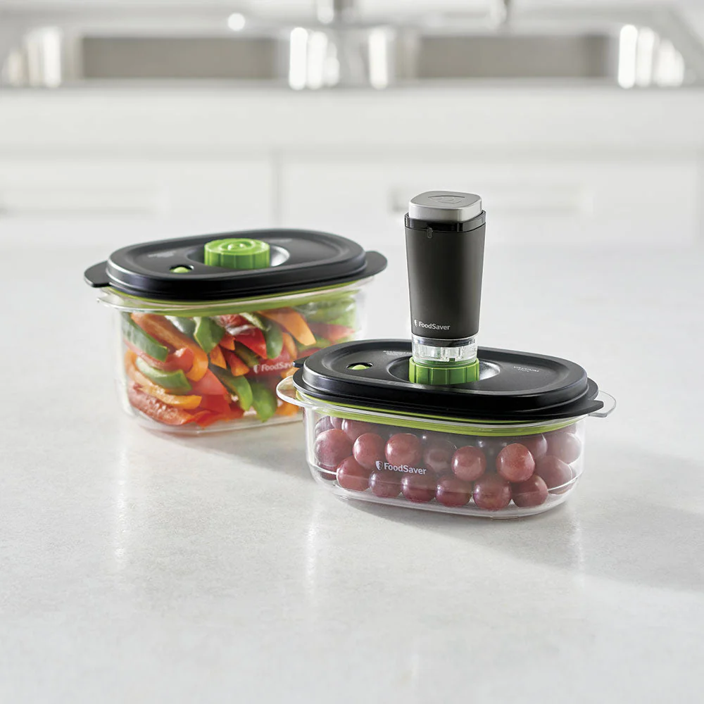 Pack Contenedores Con Marinador 700 Ml y 1.2 Lts FFC025X Food Saver