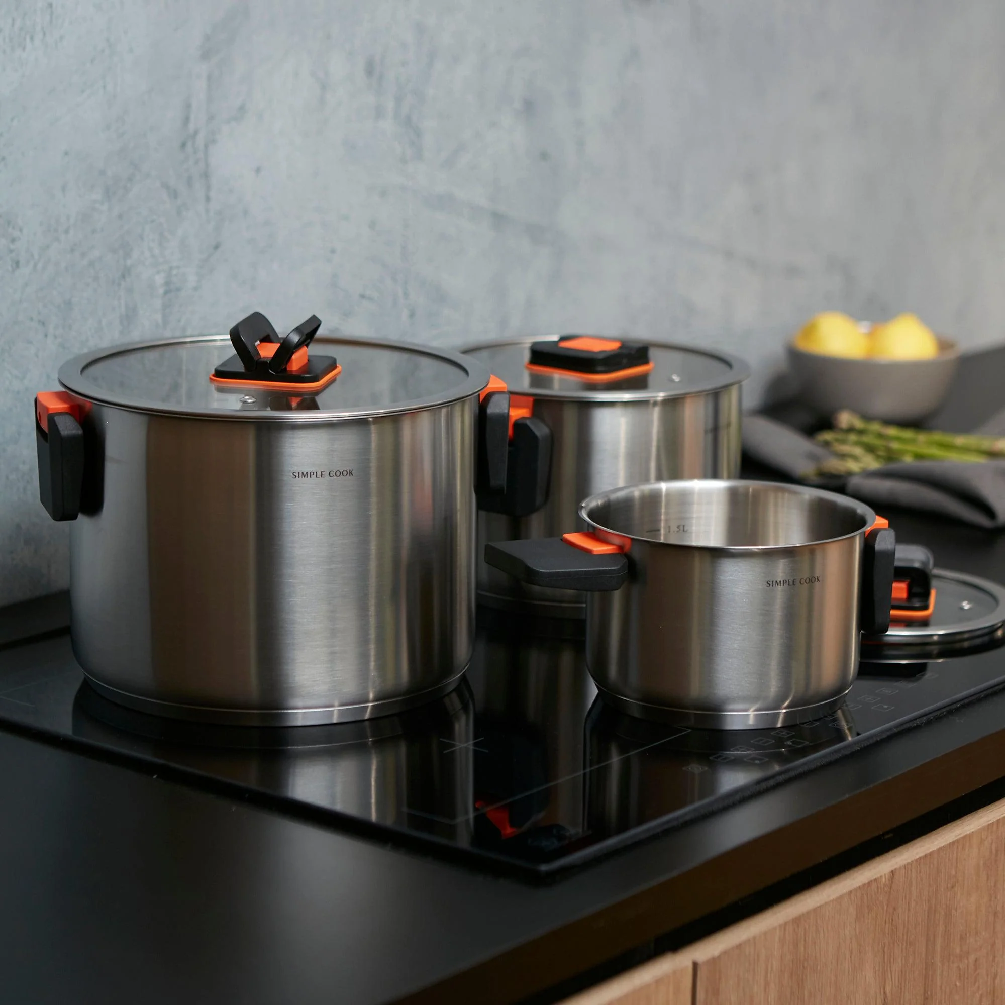 Set de Ollas Lyon 6 Pzs Simple Cook