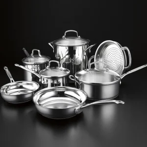 Set de Ollas de Acero Inoxidable de 11 Pzs Chef ́s Classic™ 77-11G de Cuisinart®