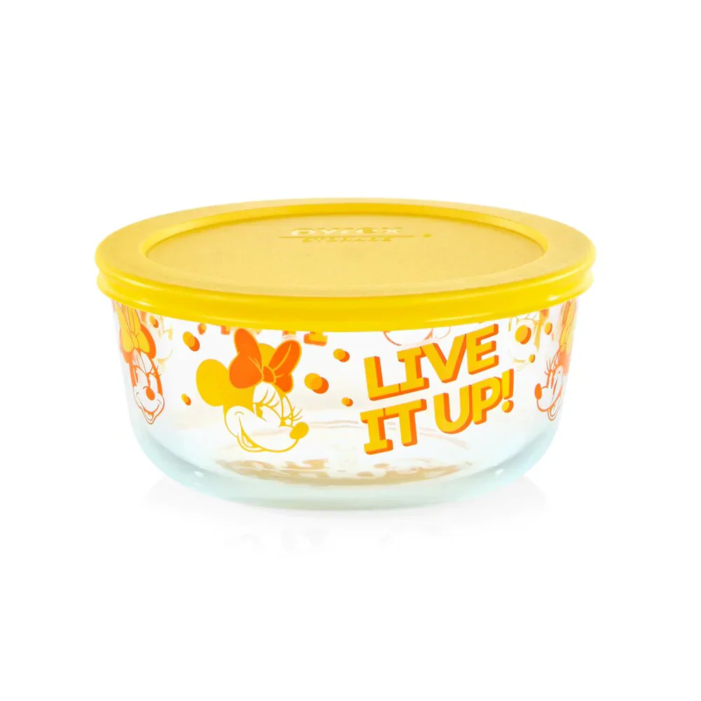 Set 2 Contenedores De Vidrio Con Tapa Disney Minnie Pyrex - Imagen 2