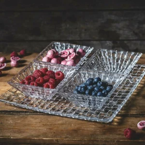 Set 1 Plato Bossa Nova 28 Cms + 4 Pocillos 12 Cms Nachtmann