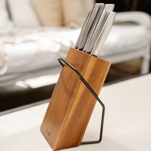 Set Cuchillos Stahl 5 Piezas Acero Inoxidable + Taco Simplit