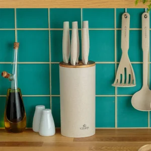 Taco Cuchillos Organic Crema 6 Pzs Viners