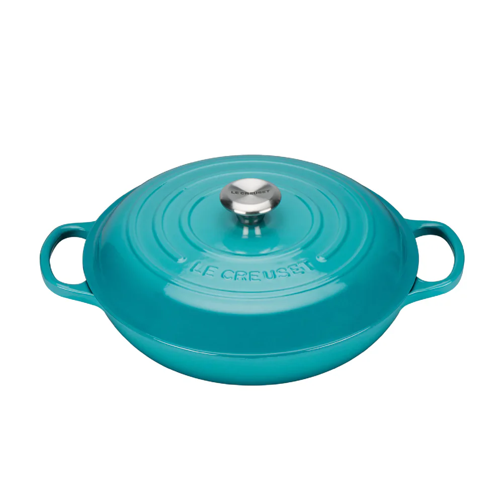 Cacerola Baja Azul Caribe 30 Cm Le Creuset - Imagen 2