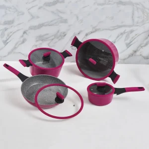 Batería De Cocina Ollas Soho Cherry 8 Pzs Kitchenware