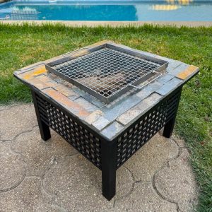 Brasero De Piedra Natural Con Parrilla Kas Chile