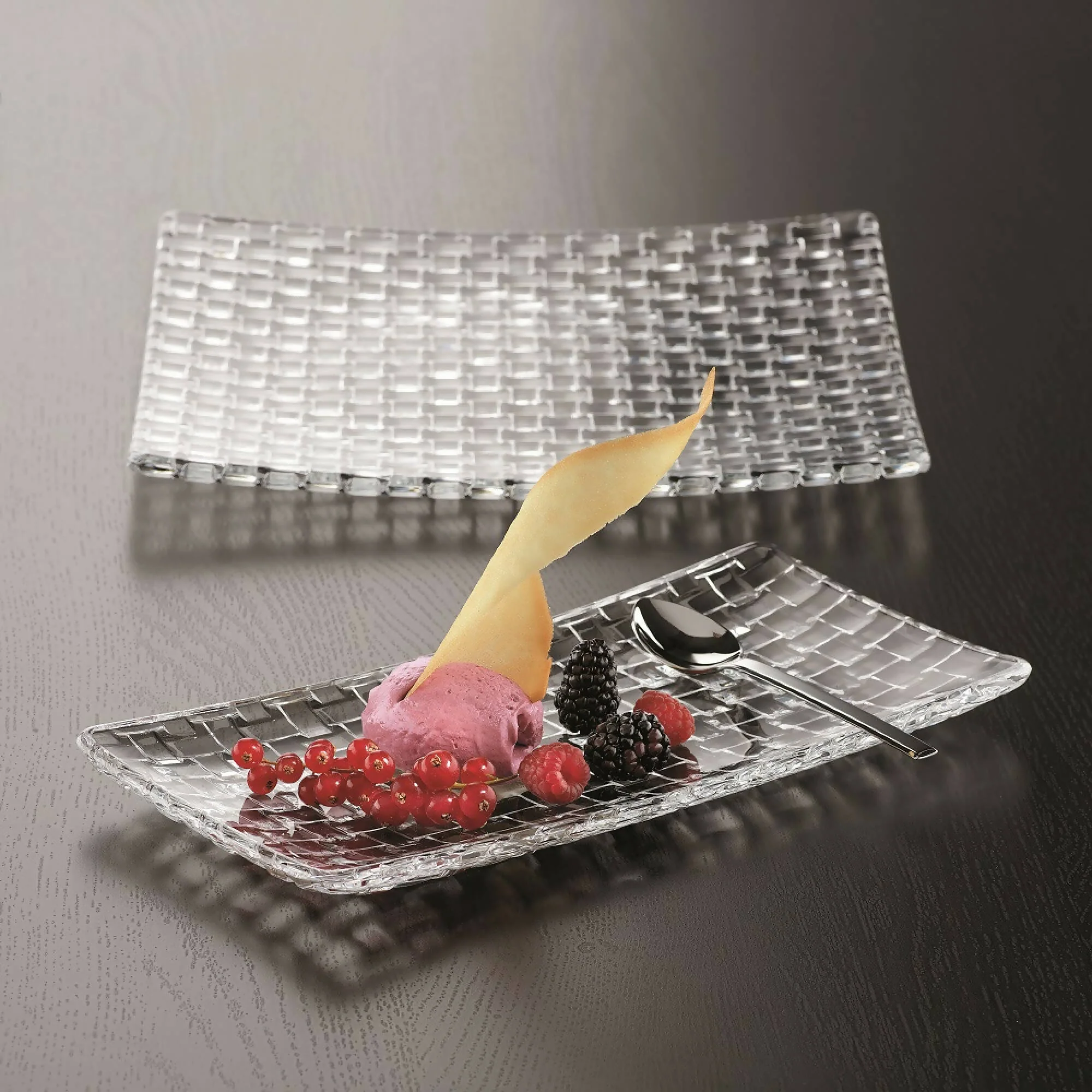 Plato Rectangular Bossa Nova 42 cms Nachtmann