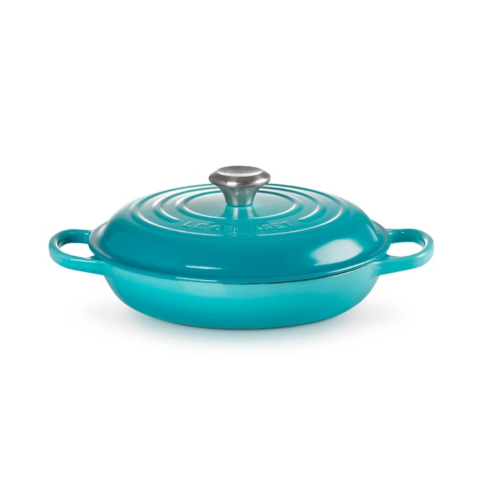 Cacerola Baja Azul Caribe 30 Cm Le Creuset - Imagen 4