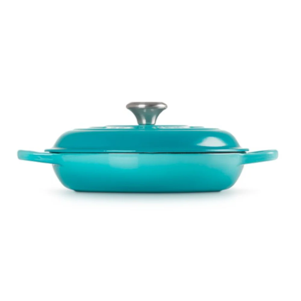 Cacerola Baja Azul Caribe 30 Cm Le Creuset - Imagen 3