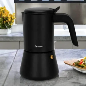 Cafetera Italiana Geyser Black 300 ml Fissman