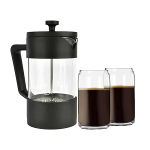 Pack Cafetera Francesa 600ml + Set 2 Vasos 550ml Simplit