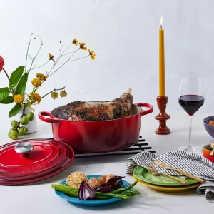 Cocotte Oval Cereza Pomo Acero 29 Cm Le Creuset