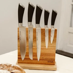 Set Cuchillos Küche 5 pcs Acero Inoxidable + Base Simplit