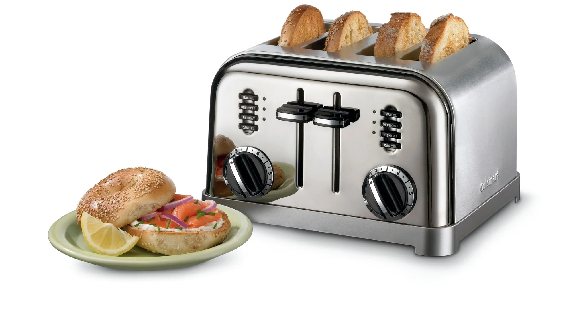 Tostador Metálico Clásico De 4 Rebanadas CPT180CL Cuisinart. - Imagen 4
