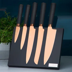 Taco Cuchillos Titan Copper Bloque Magnético 6 Pzs Viners