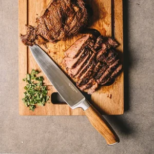 Cuchillo Acero Inoxidable Con Mango Madera Acacia