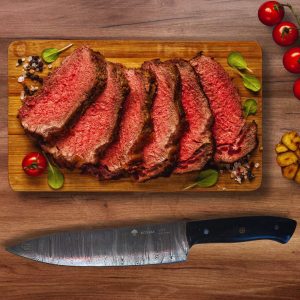 Cuchillo Chef Acero Damasco 512 Capas 20 Cms Negro Koyam