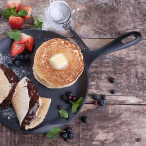 Plancha Pancakes Hierro Fundido Redonda 26.6 cm Esmaltada