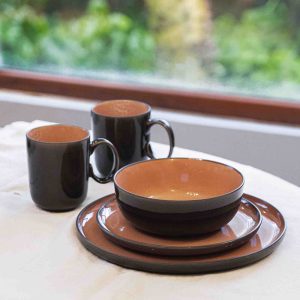 Juego de Loza Damasco 16 Pzs Vajilla Cerámica Decoexpress