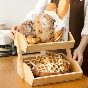 Estante De Madera De 2 Niveles Para Cocina Santú Home & Deco